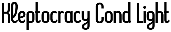 Kleptocracy Cond Light Font