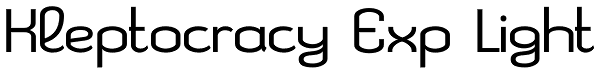 Kleptocracy Exp Light Font