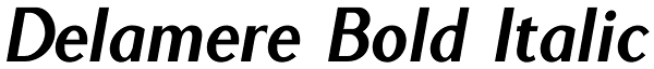 Delamere Bold Italic Font