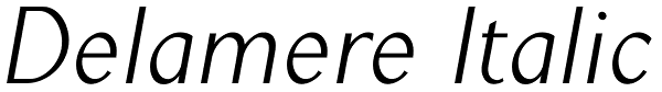 Delamere Italic Font