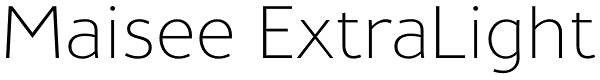 Maisee ExtraLight Font