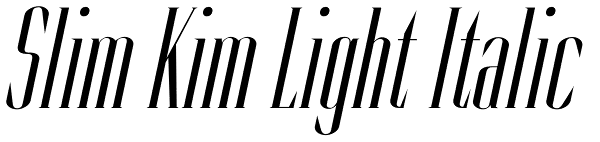 Slim Kim Light Italic Font