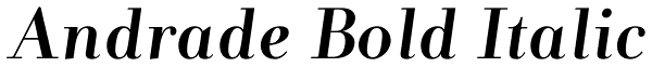 Andrade Bold Italic Font