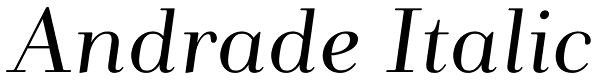 Andrade Italic Font