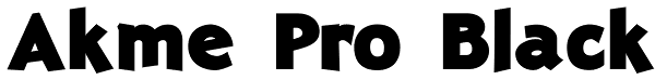 Akme Pro Black Font