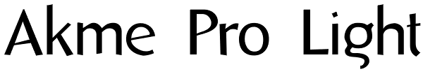 Akme Pro Light Font