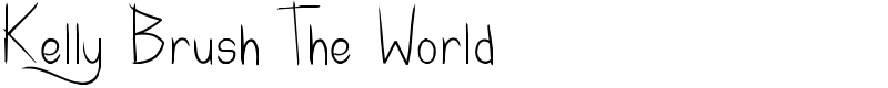 Kelly Brush The World Font