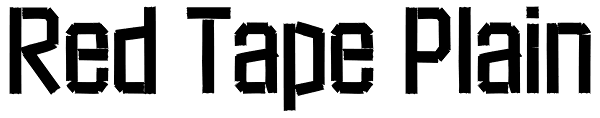 Red Tape Plain Font