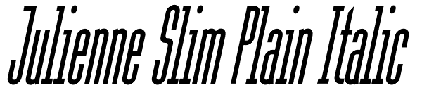 Julienne Slim Plain Italic Font