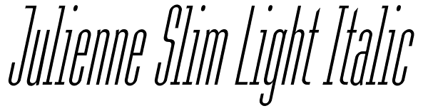 Julienne Slim Light Italic Font