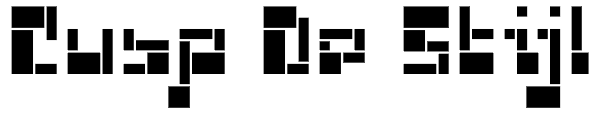 Cusp De Stijl Font