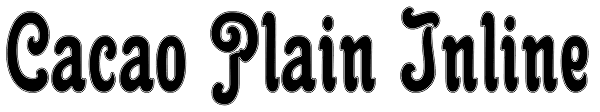 Cacao Plain Inline Font