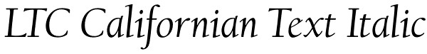 LTC Californian Text Italic Font