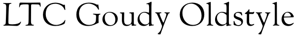 LTC Goudy Oldstyle Font