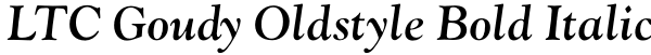 LTC Goudy Oldstyle Bold Italic Font