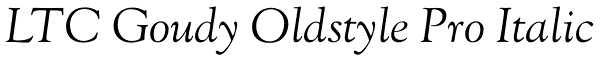 LTC Goudy Oldstyle Pro Italic Font