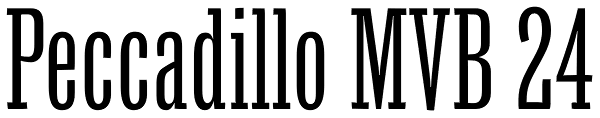 Peccadillo MVB 24 Font