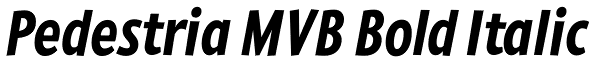 Pedestria MVB Bold Italic Font