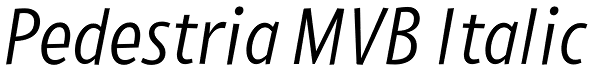 Pedestria MVB Italic Font