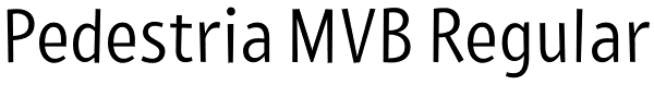 Pedestria MVB Regular Font