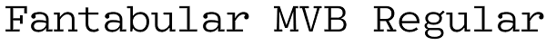 Fantabular MVB Regular Font