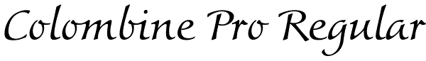 Colombine Pro Regular Font