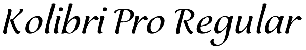 Kolibri Pro Regular Font