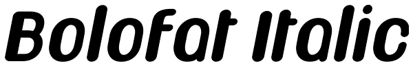 Bolofat Italic Font