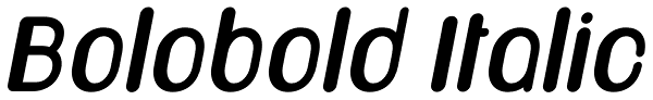 Bolobold Italic Font