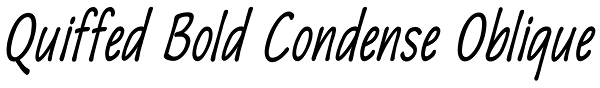 Quiffed Bold Condense Oblique Font