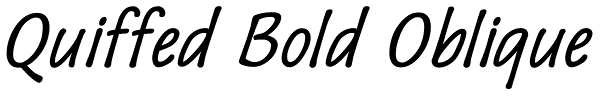 Quiffed Bold Oblique Font