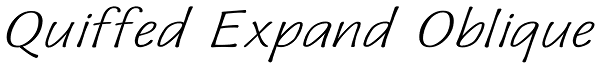 Quiffed Expand Oblique Font