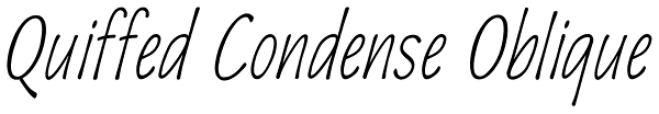 Quiffed Condense Oblique Font