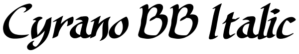 Cyrano BB Italic Font