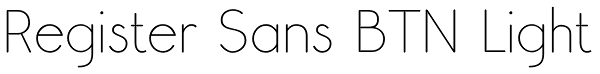 Register Sans BTN Light Font