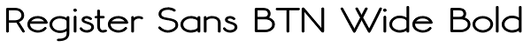 Register Sans BTN Wide Bold Font
