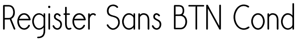 Register Sans BTN Cond Font