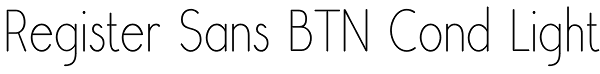 Register Sans BTN Cond Light Font