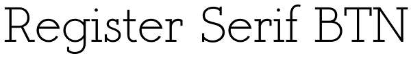 Register Serif BTN Font