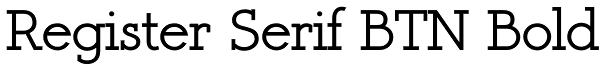 Register Serif BTN Bold Font