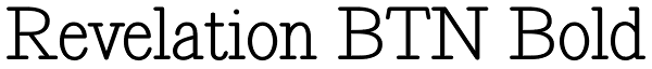 Revelation BTN Bold Font