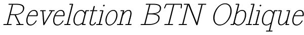 Revelation BTN Oblique Font