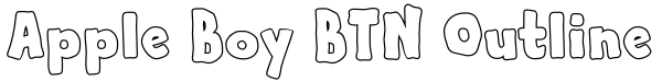 Apple Boy BTN Outline Font