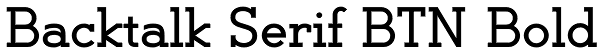 Backtalk Serif BTN Bold Font