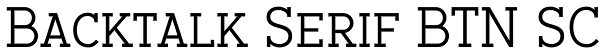 Backtalk Serif BTN SC Font