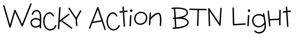 Wacky Action BTN Light Font