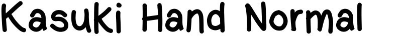 Kasuki Hand Normal Font