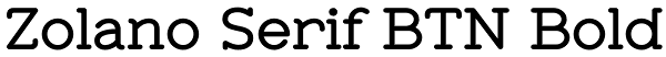 Zolano Serif BTN Bold Font