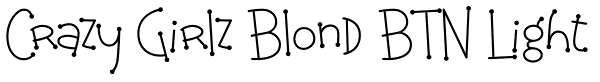 Crazy Girlz Blond BTN Light Font