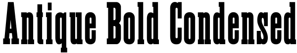 Antique Bold Condensed Font